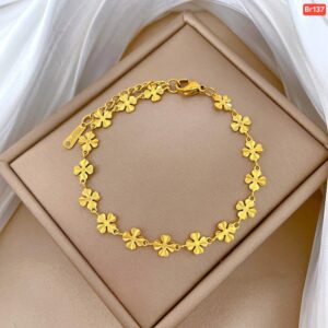 4 Love Multi Flower 18K Gold Bracelet Br137