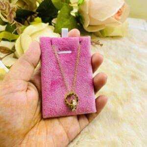 18K gold plated double ring neckpice N94