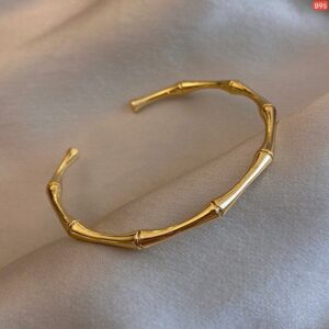Open Bamboo 18K Gold Bracelet B95