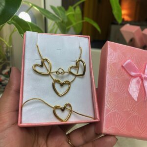 18K gold plated Love combo set js01
