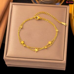 3 star 4 ball double layer bracelet  B01