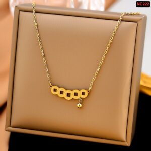 Copper Coin Gold Necklace 222