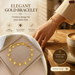 New 21k gold plated shinig bracelet B-01