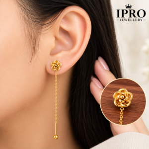 21k gold plated Rose sui suta earing E113