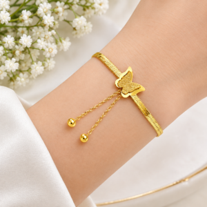 Double butterfly 2 ball love bracelet BR34