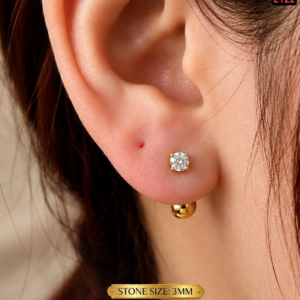 Needle Screw Zircon Eartop E122