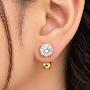 Needle Screw Zircon Eartop E122