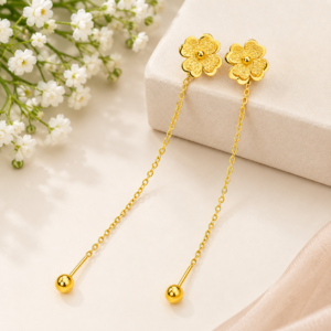 Luxury Light Vacuum Platting Screw Earrings E124