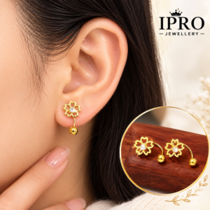 U Shape Premium Screw Gold Earring E135