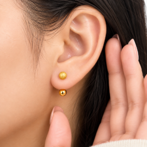 Minimal Zircon Silver&Gold Earrings E139