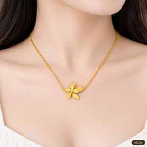 Leaf flower gold neckpiece NC314