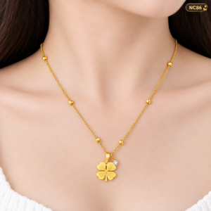 Leaf and stone glod neckpiece NC86