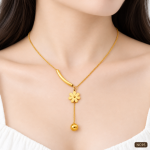 Daisy flower and stick neckpiece NC95
