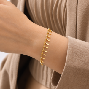 Multi gold Chip Bracelet Br293