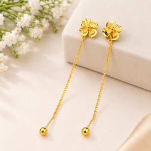 Luxury Light Vacuum Platting Screw Earrings E124