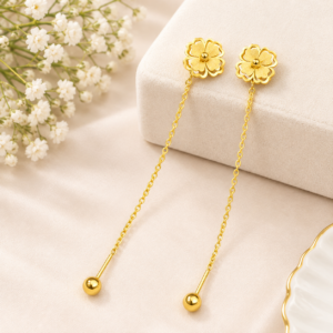 Luxury Light Vacuum Platting Screw Earrings E124