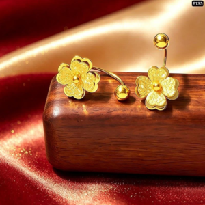 U Shape Premium Screw Gold Earring E135