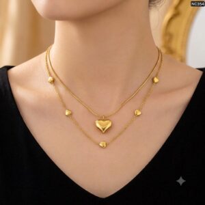 Double layer love neckpiece NC354