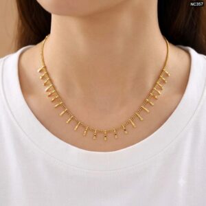 Multi gold chip neckpiece NC357