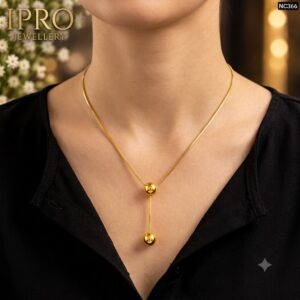 Snake chain golden ball and huk neckpice NC366